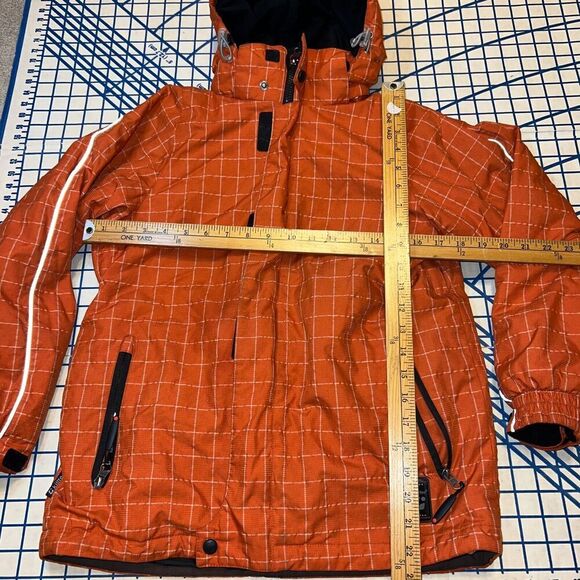Killtec Winter Ski Jacket Orange/Wite Plaid Full Zip Kids Size 12 Outerwear - Picture 12 of 12